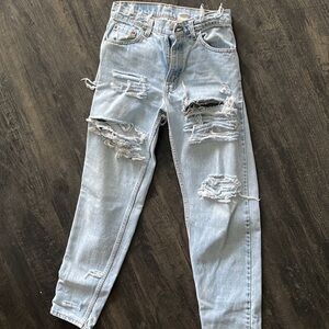 Custom Distressed Levi’s Jeans